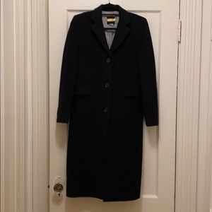 J Crew long women’s black coat